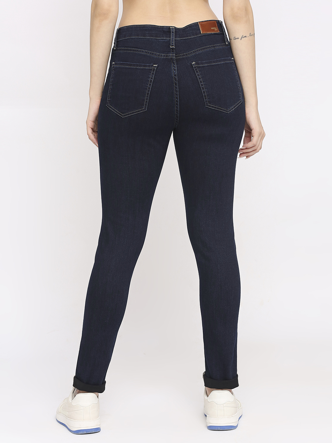 Spykar Women Raw Blue Lycra Skinny Fit - Clean Look Mid Rise Jeans-(Adora)