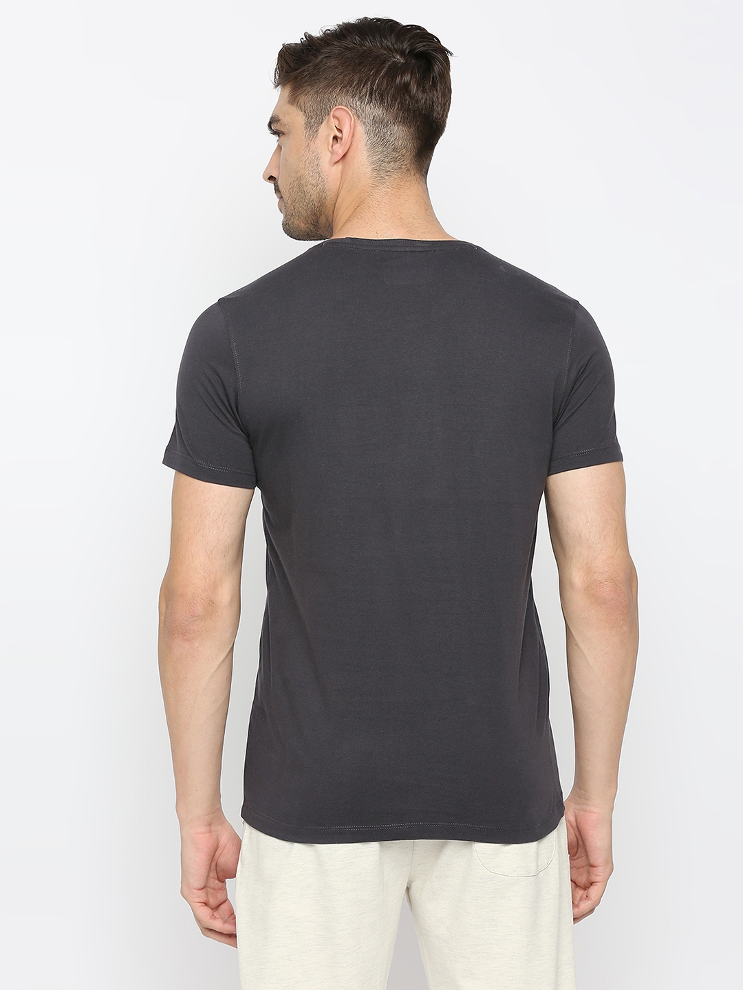 spykar | Underjeans by Spykar Men SLATE GREY Cotton Round Neck Printed Tshirt 3