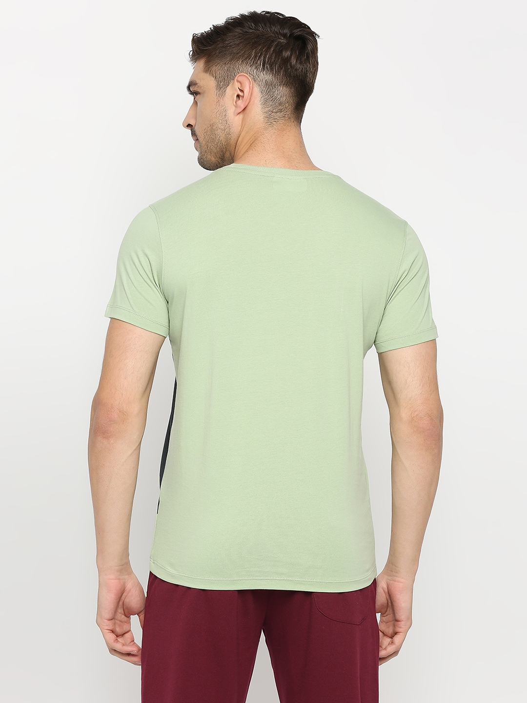 spykar | Underjeans by Spykar Men Dusty Pista Cotton Round Neck Printed Tshirt 3
