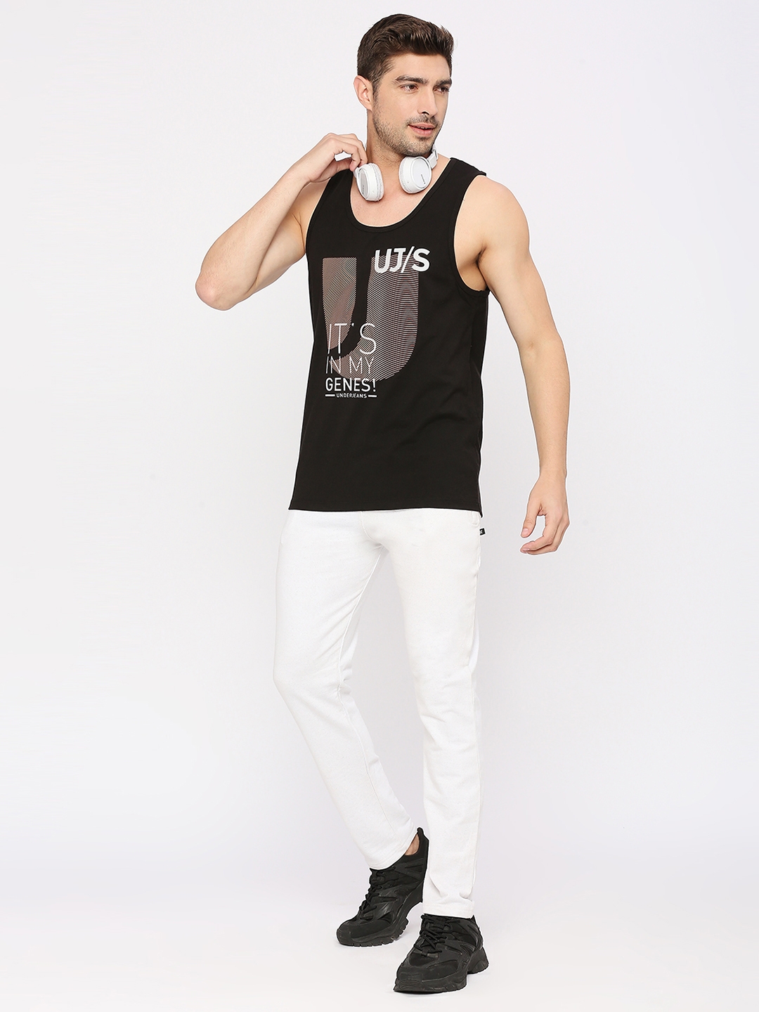 spykar | Underjeans by Spykar Men Fashion Premium Black Vest 5