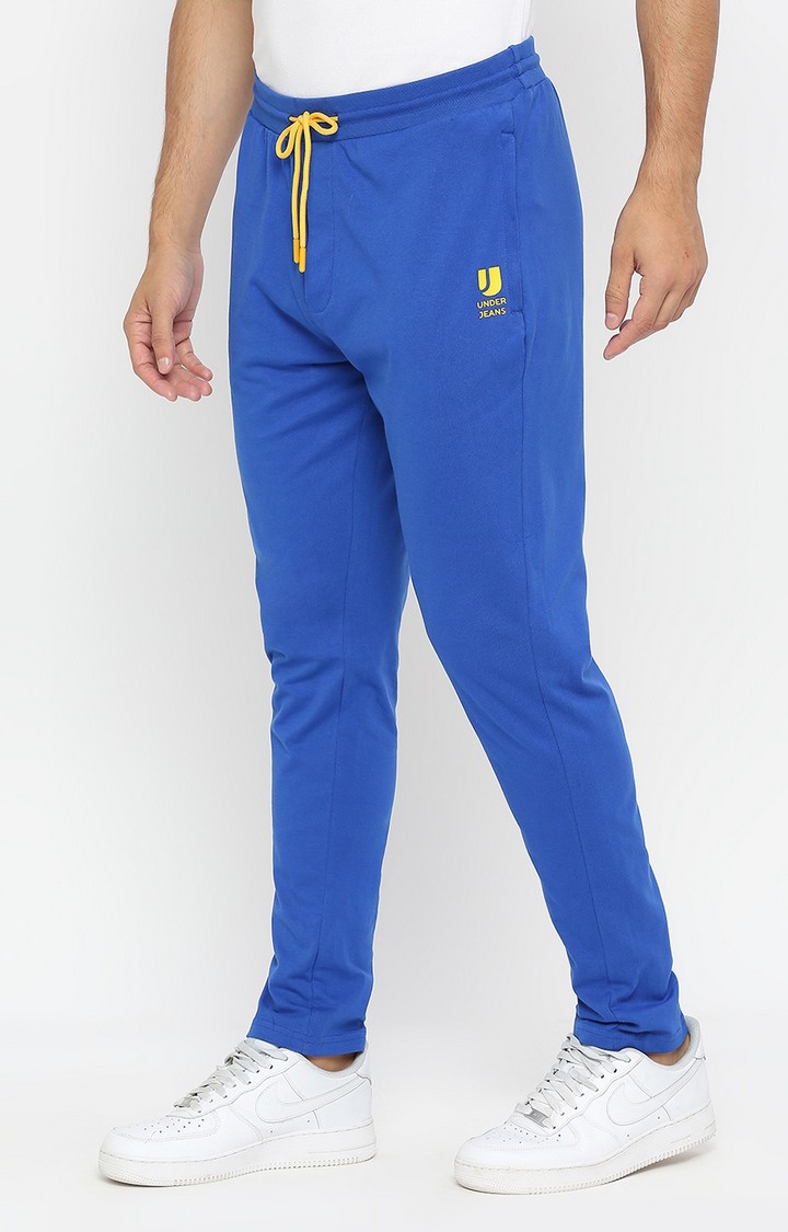 spykar | Men's Blue Cotton Trackpants 1