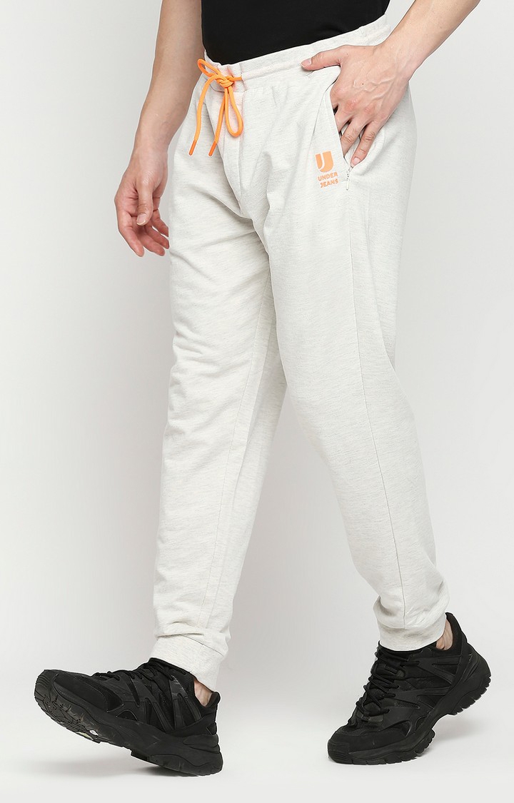spykar | Men's White Cotton Trackpants 1