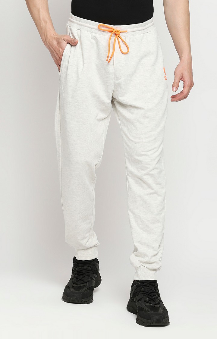 spykar | Men's White Cotton Trackpants 0