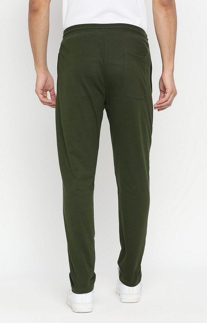 Men's Green Cotton Trackpants