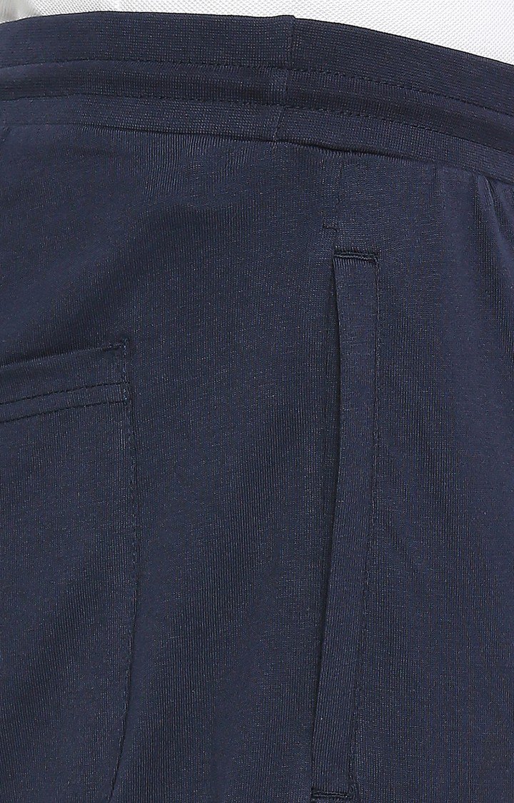 Men's Blue Cotton Trackpants