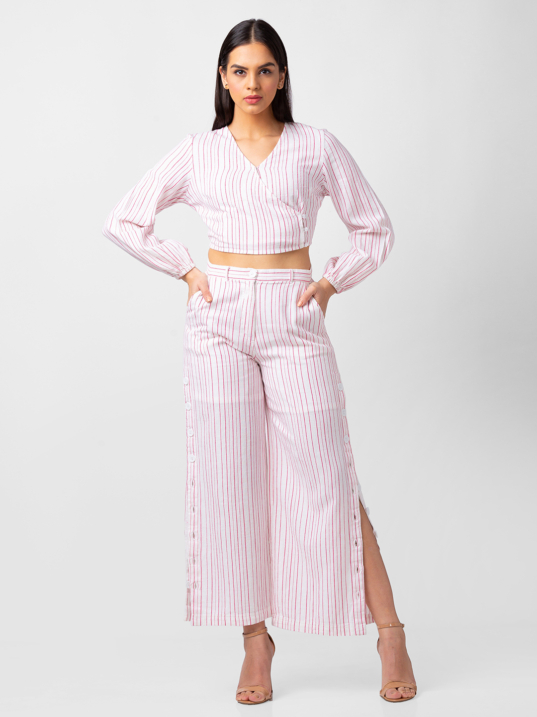 Buy DEATU Ladies Trousers, Womens Striped High Waist Bowtie Elastic Waist  Harem Pants Casual Pants Trousers Online at desertcartINDIA