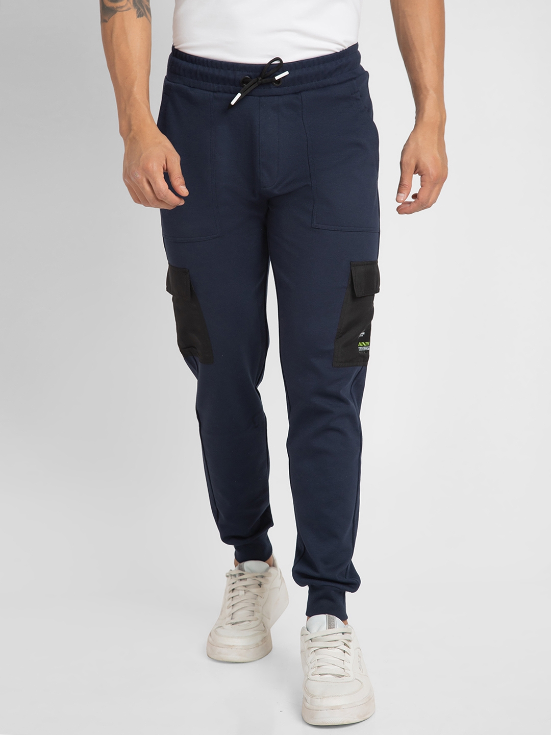 Spykar | Men's Blue Blended Solid Trackpants 0