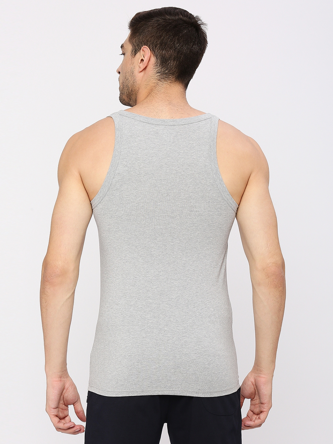 spykar | Underjeans by Spykar Men Premium Cotton Blend Grey Vest 3