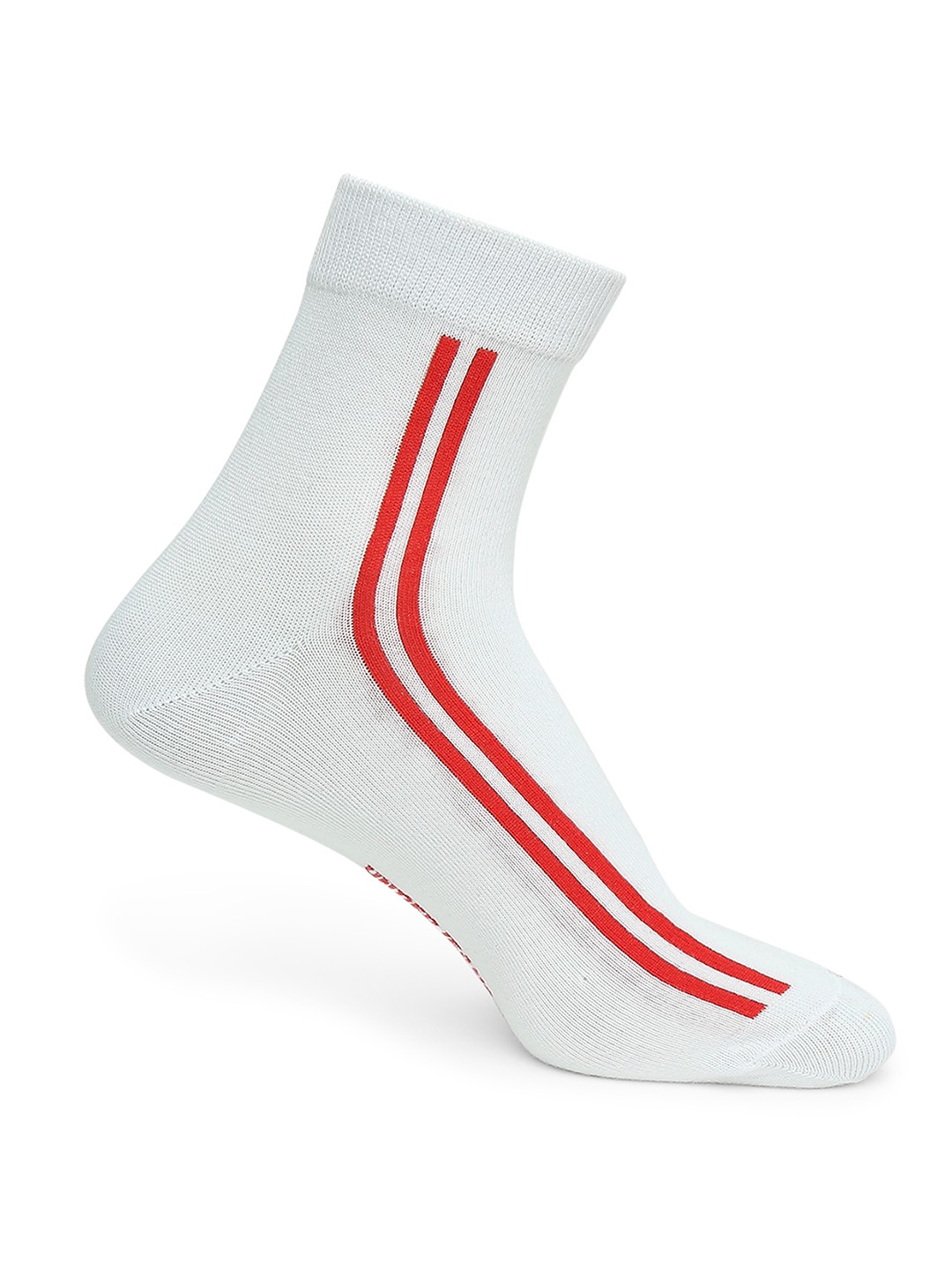 Underjeans by Spykar Premium White & Black Ankle Length Socks - Pack Of 2