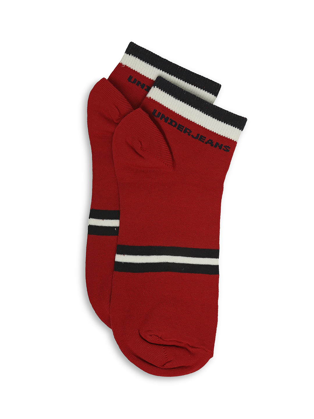 Underjeans by Spykar Premium Purple & Red Ankle Length Socks - Pack Of 2