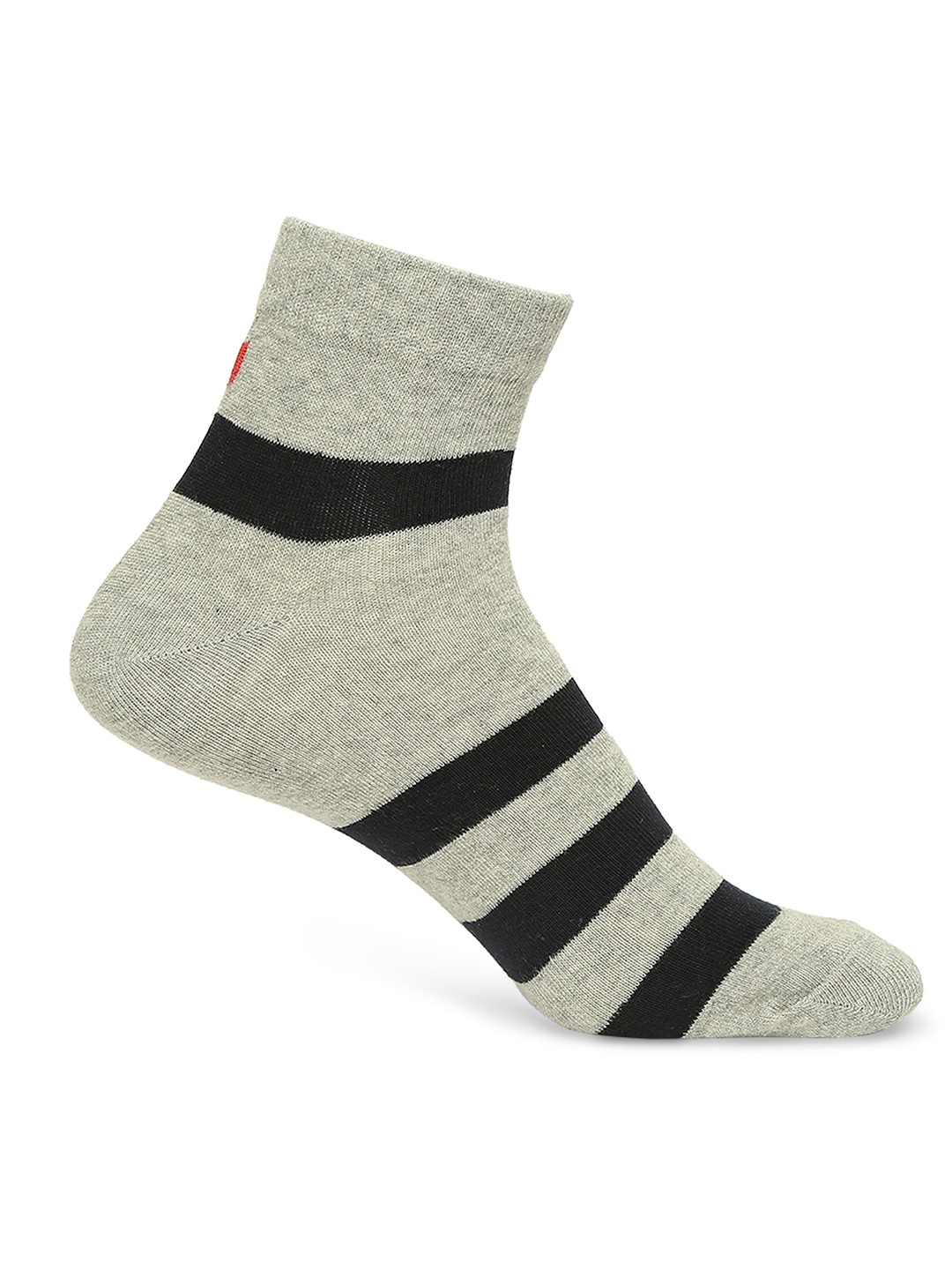 Underjeans by Spykar Premium Grey Melange & Navy Ankle Length Socks - Pack Of 2