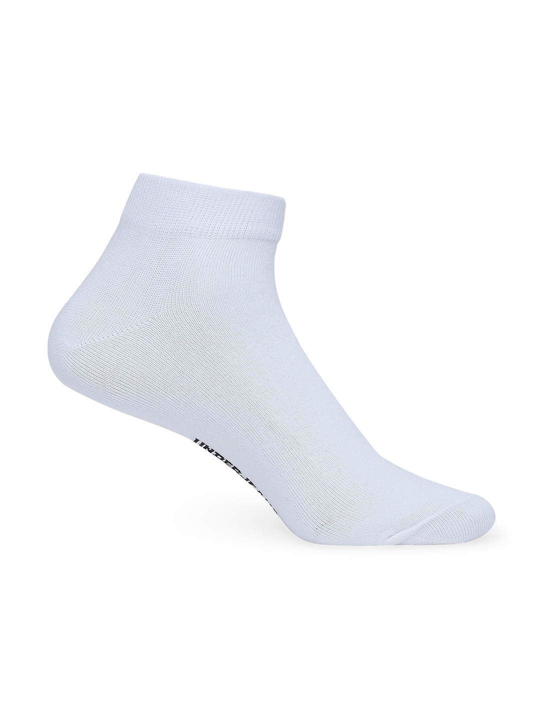 Underjeans By Spykar Men White & Navy Cotton Blend Sneaker Socks - Pack Of 2