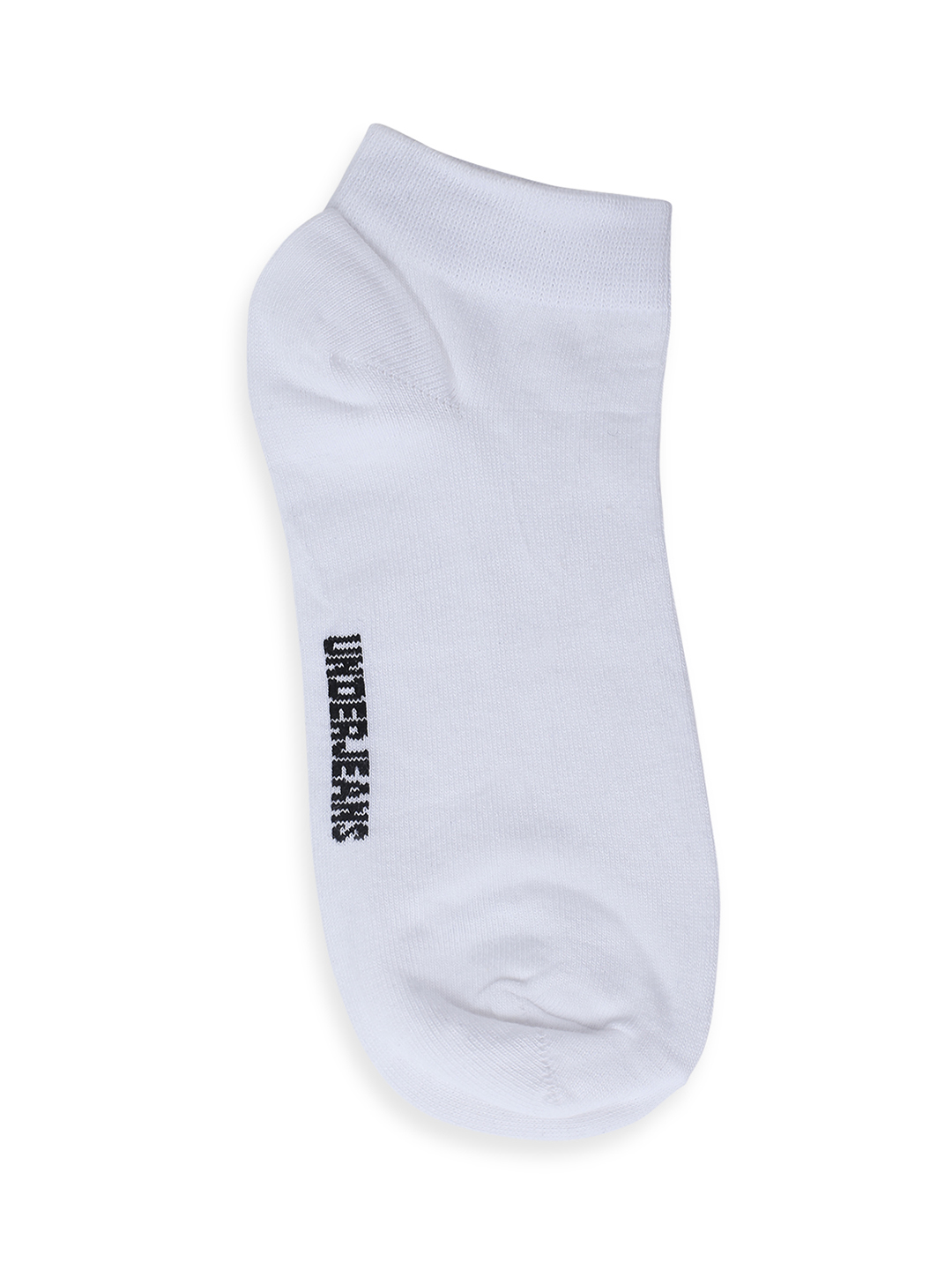 Underjeans By Spykar Men White & Navy Cotton Blend Sneaker Socks - Pack Of 2