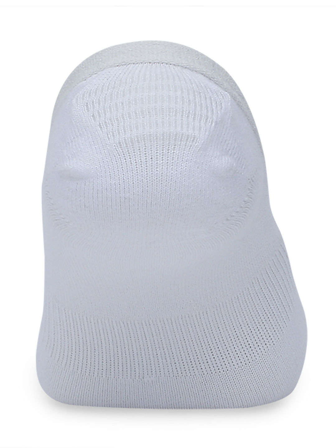 Underjeans By Spykar Men White Cotton Blend No Show Socks - Pack Of 2