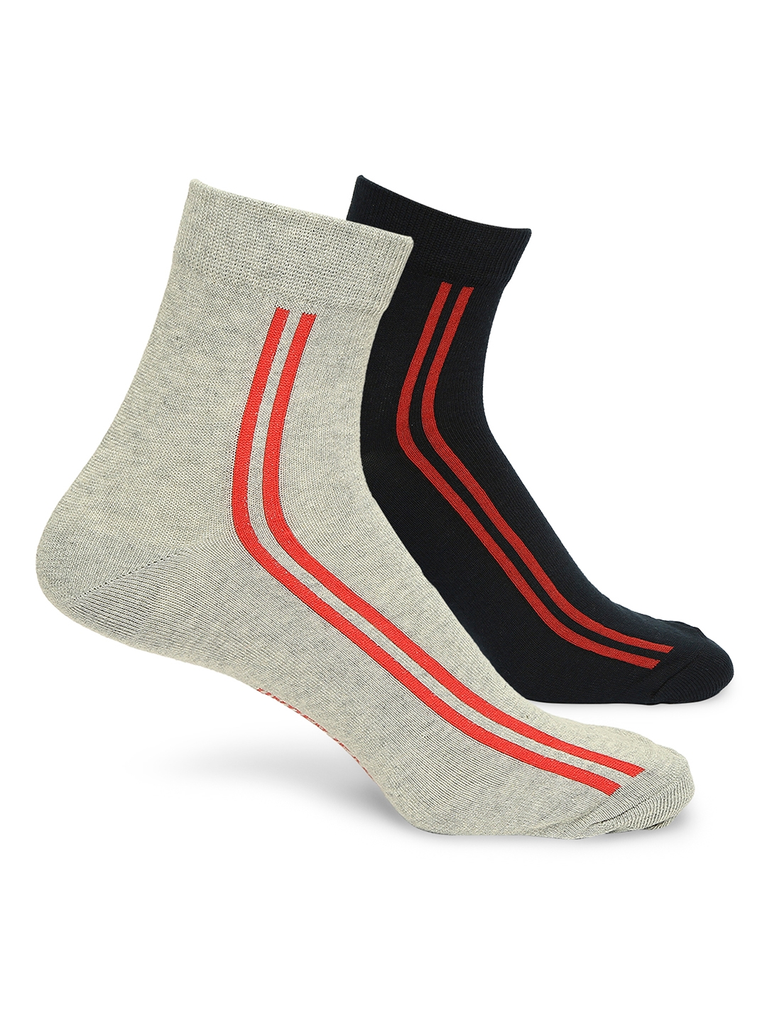spykar | Underjeans by Spykar Premium Navy & Grey Melange Ankle Length Socks - Pack Of 2 0