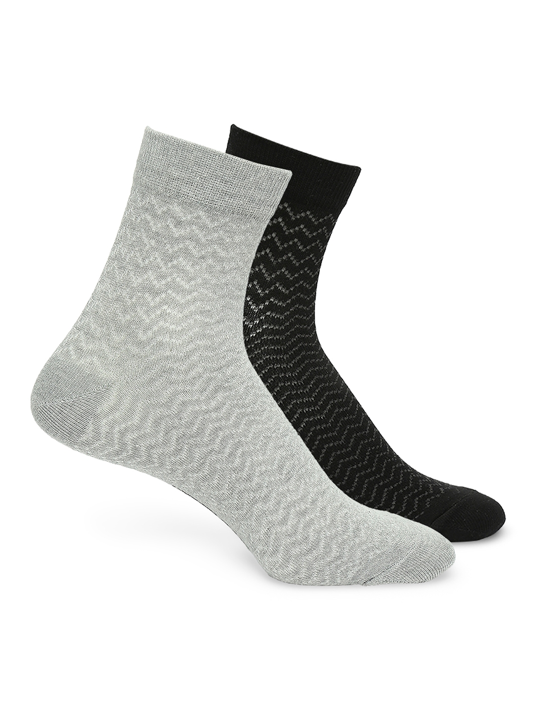 spykar | Underjeans by Spykar Premium Black & Grey Melange Ankle Length Socks - Pack Of 2 0