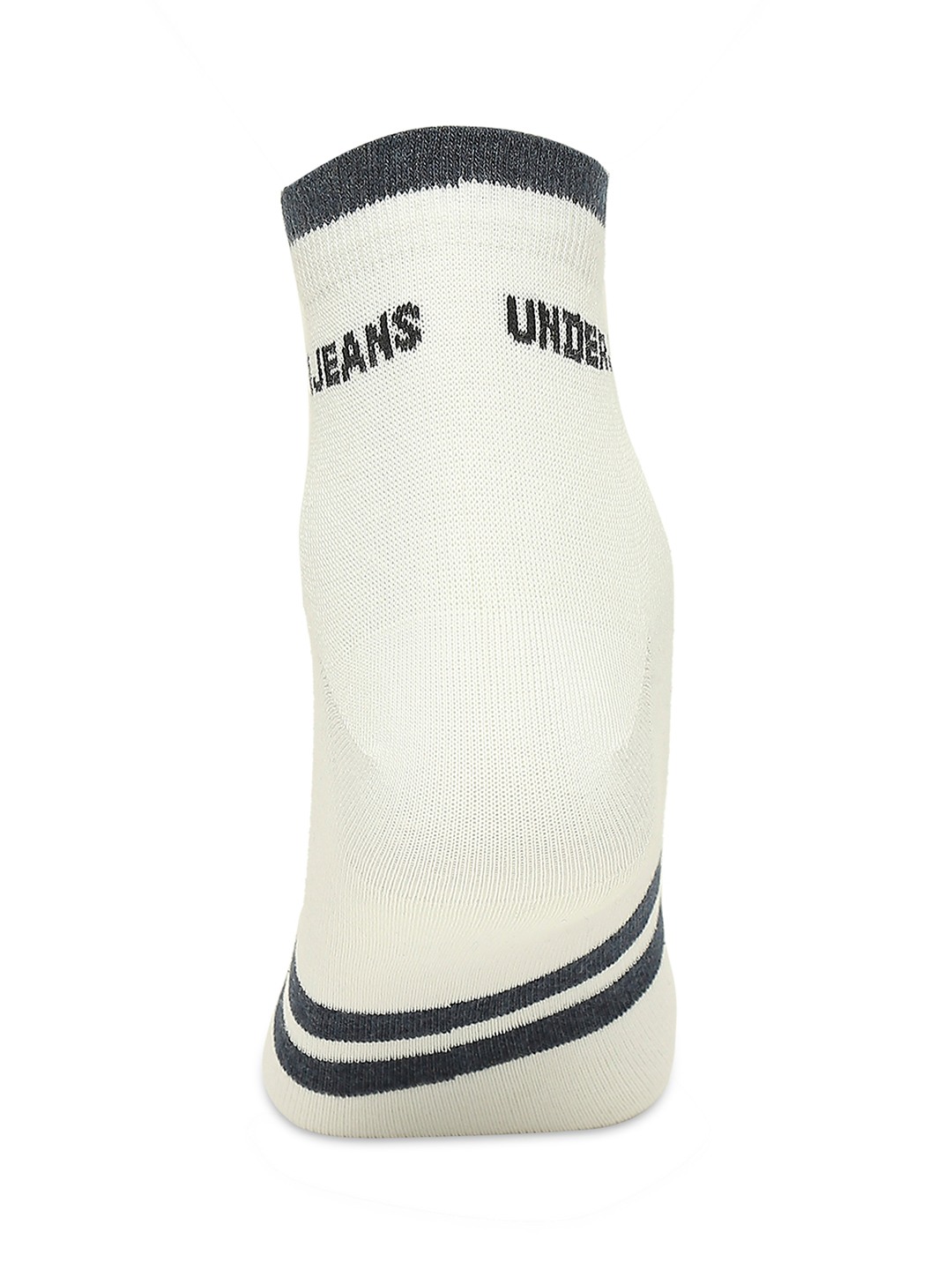 Underjeans by Spykar Premium Anthra Melange & White Ankle Length Socks - Pack Of 2