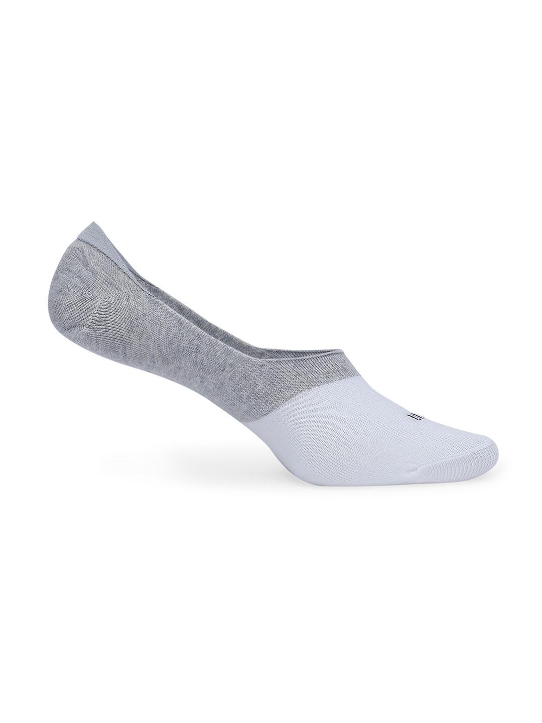 Underjeans By Spykar Men White & Bottle Green Cotton Blend No Show Socks - Pack Of 2
