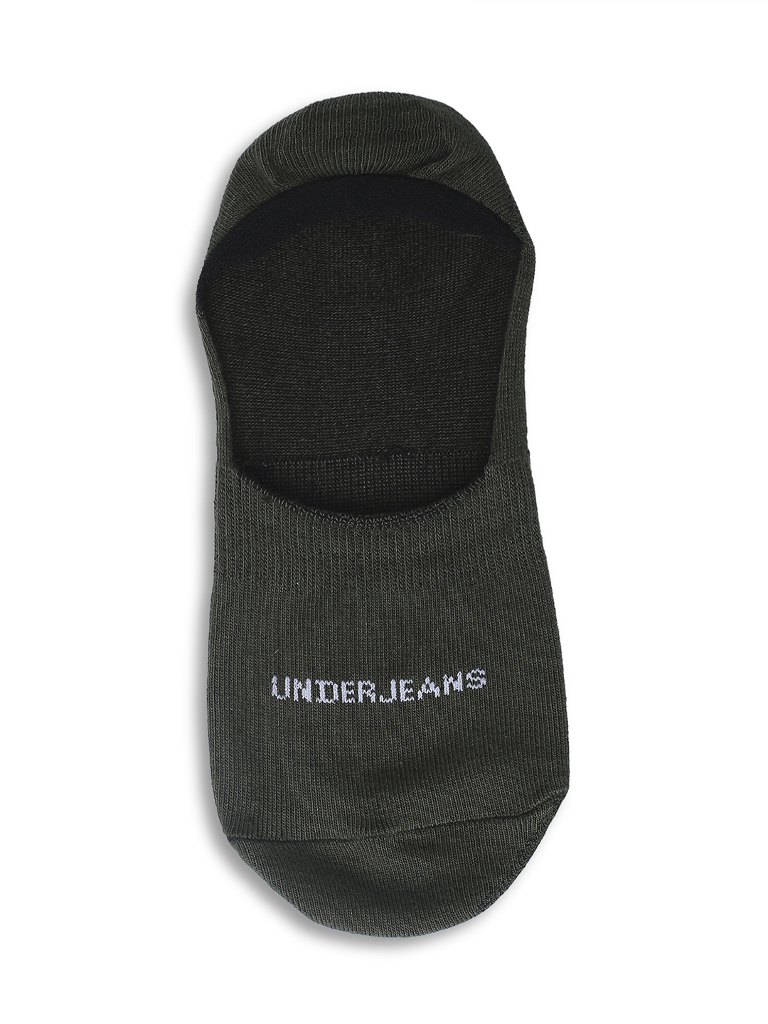 Underjeans By Spykar Men Yellow & Olive Cotton Blend No Show Socks - Pack Of 2