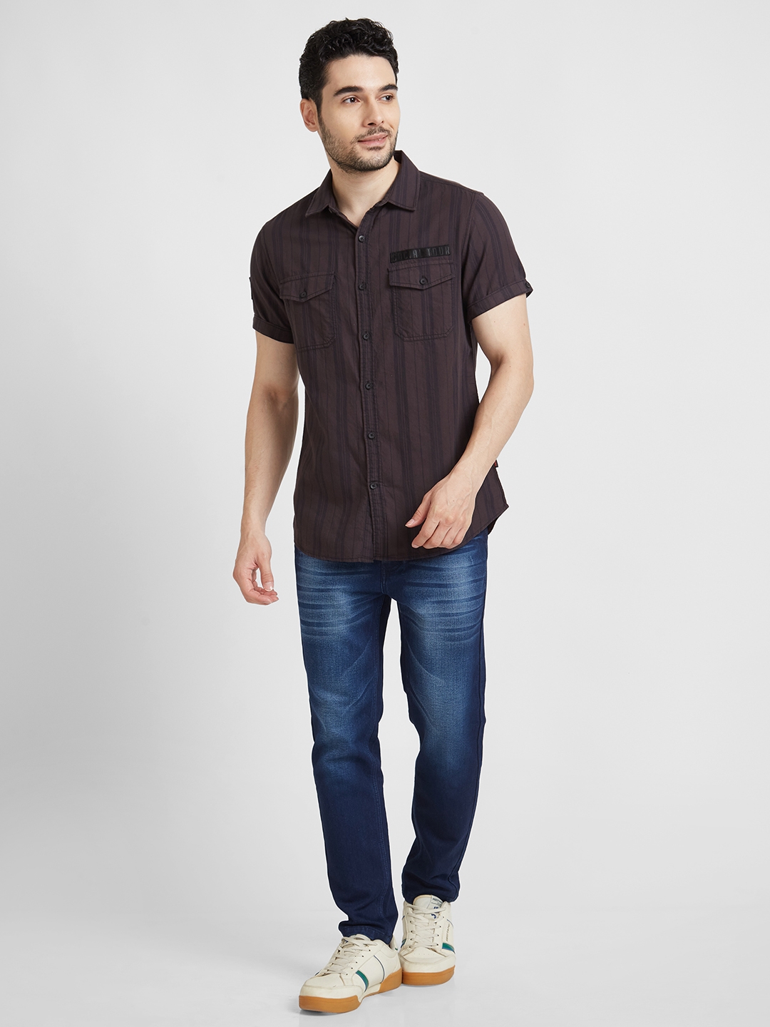 Black Slim Fit Shirt in Egyptian Cotton | SUITSUPPLY Liechtenstein