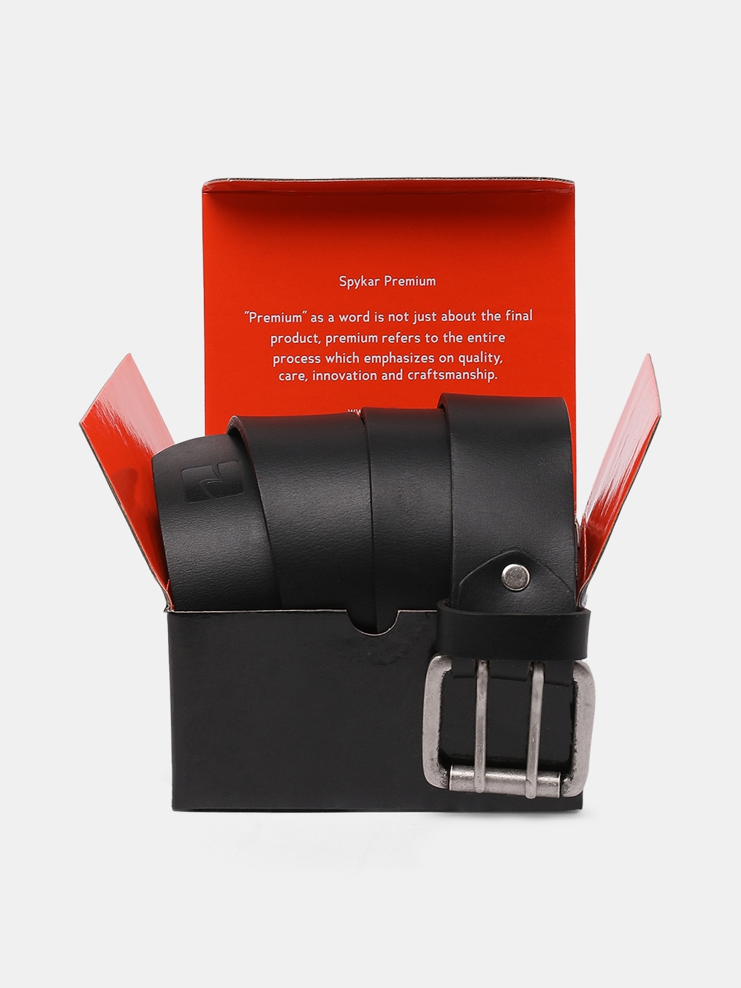 spykar | Spykar Black Leather Belt & Wallet Combo 1