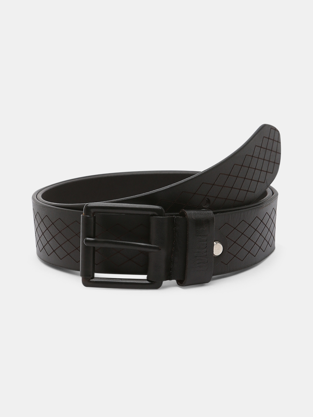 spykar | Spykar Black Leather Belt & Wallet Combo 4