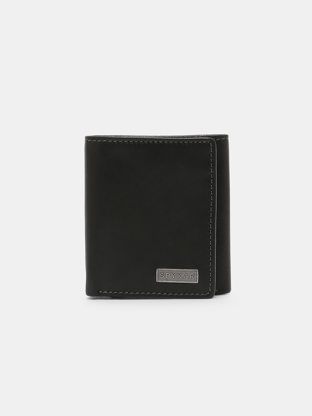 Spykar Black Leather Belt & Wallet Combo