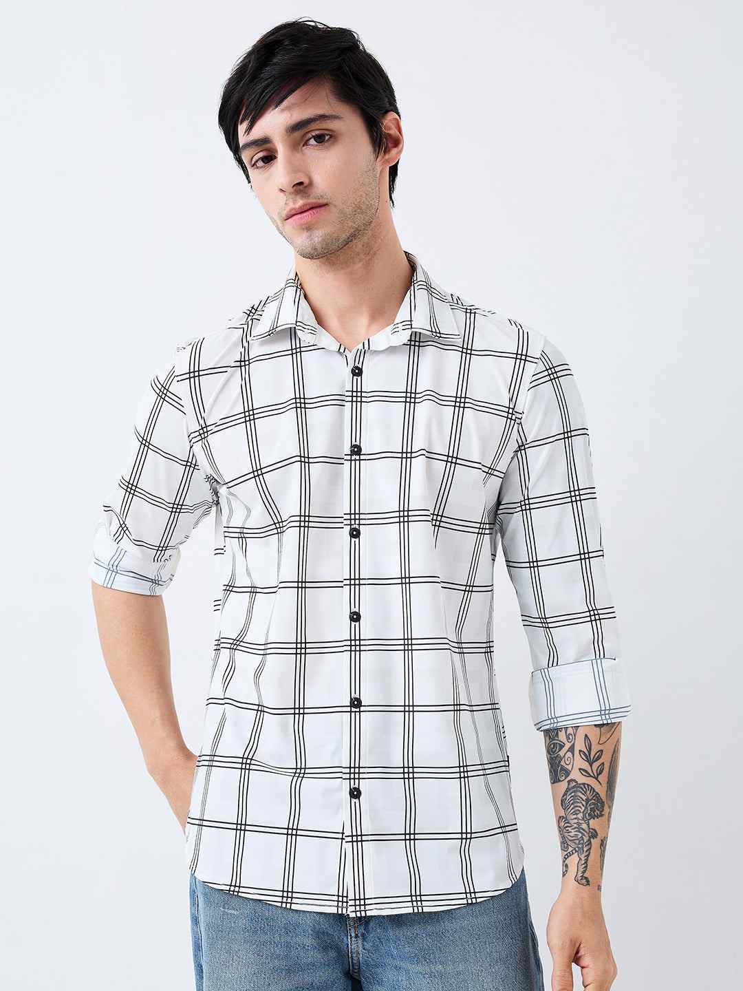SPYKAR MENS CASUAL SHIRT F/S MSHCS1BE169 WHITE
