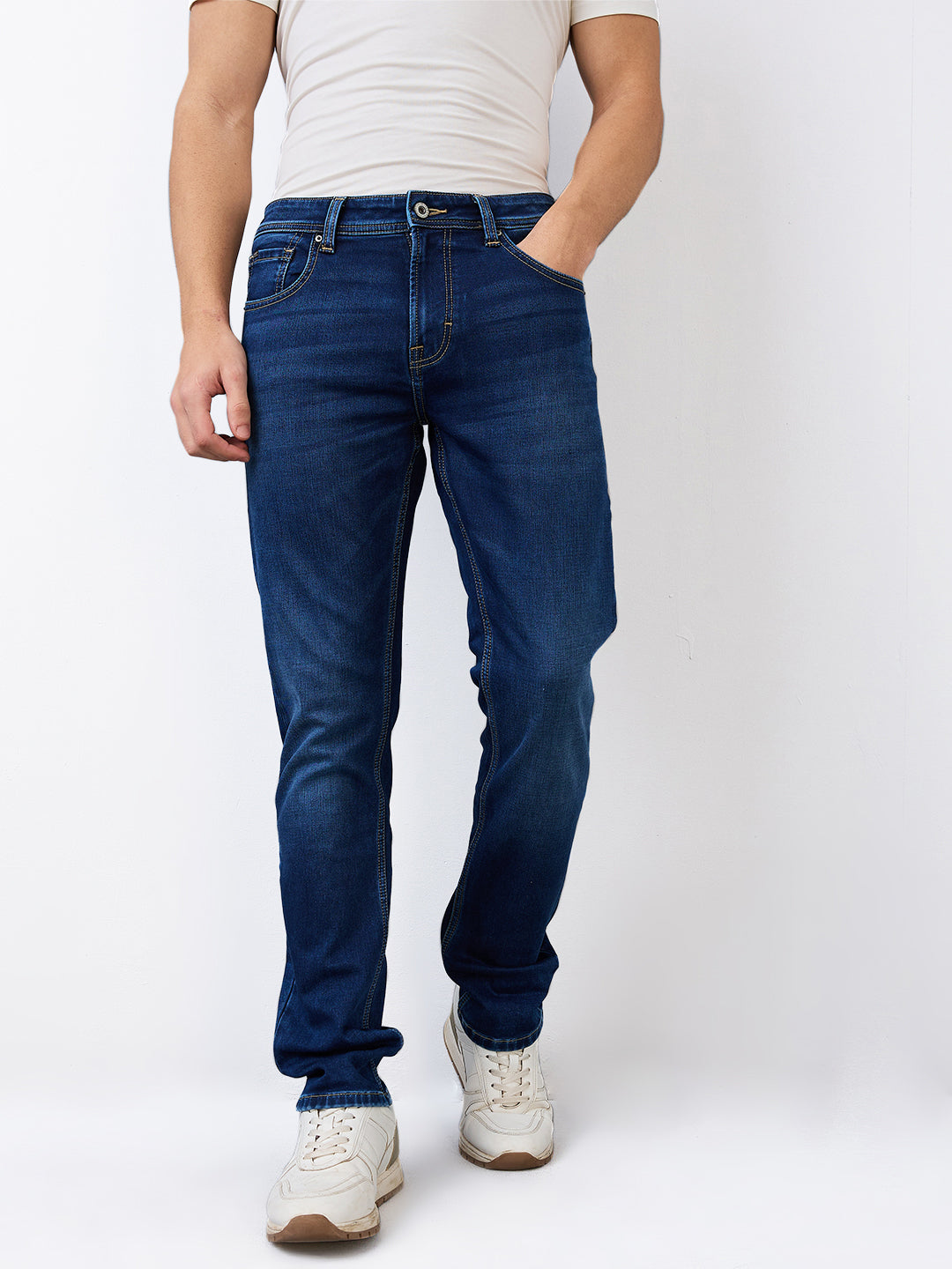 SPYKAR MENS JEANS MDRC1BE008 MID BLUE