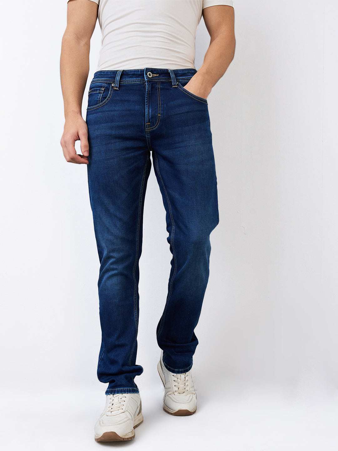 SPYKAR MENS JEANS MDRC1BE008 MID BLUE