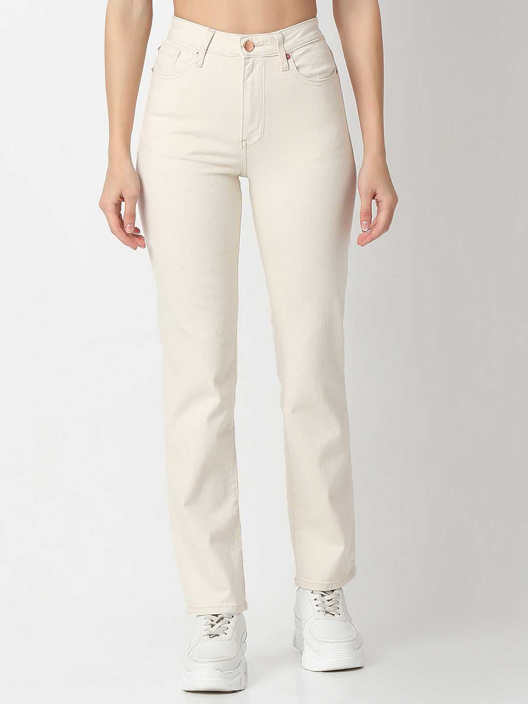 SPYKAR LADIES WESTERN JEANS WDEMM1BE039 ECRU