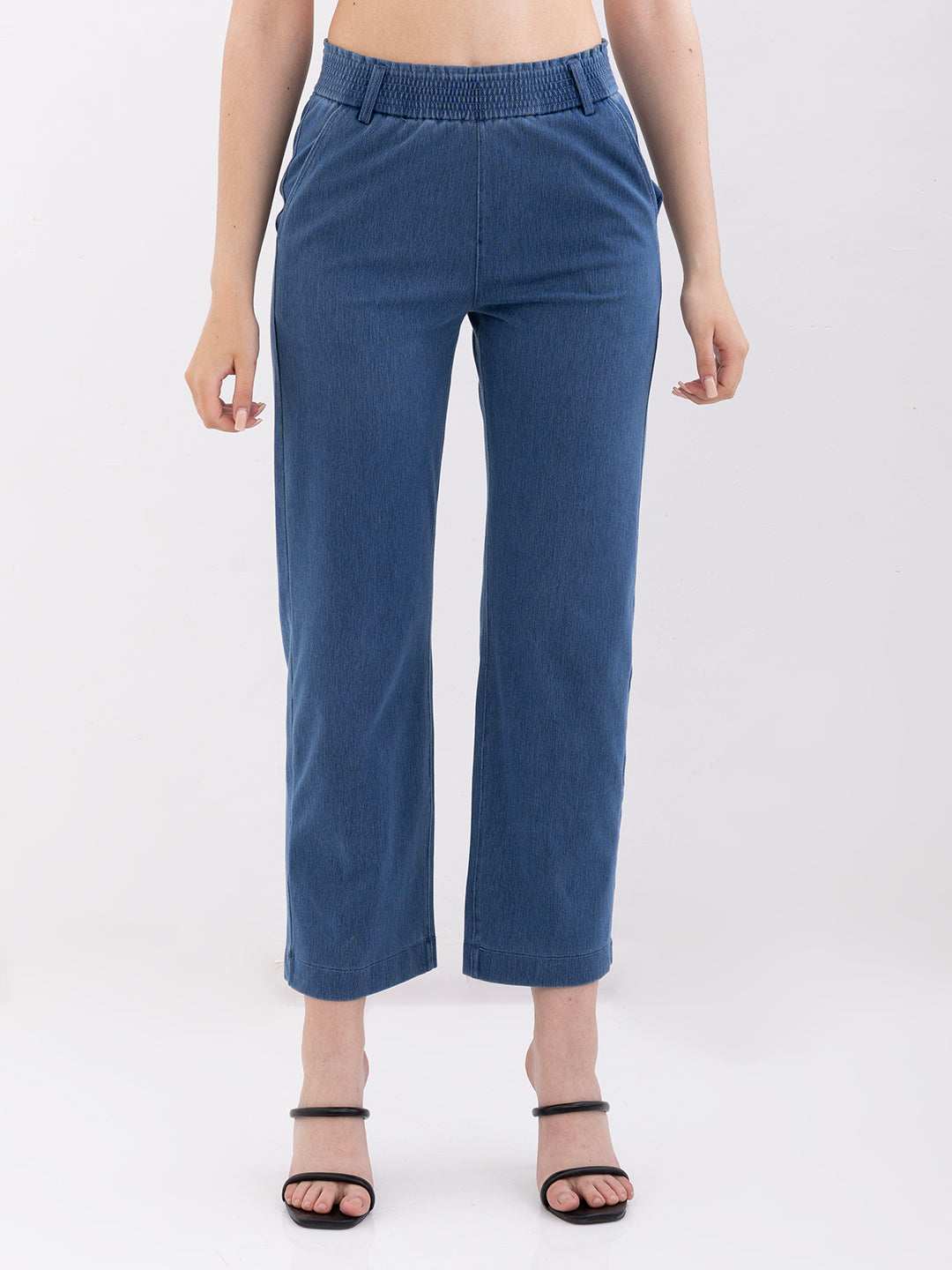 Spykar Ladies Western Pajama Wktp2Be019 Mid Blue