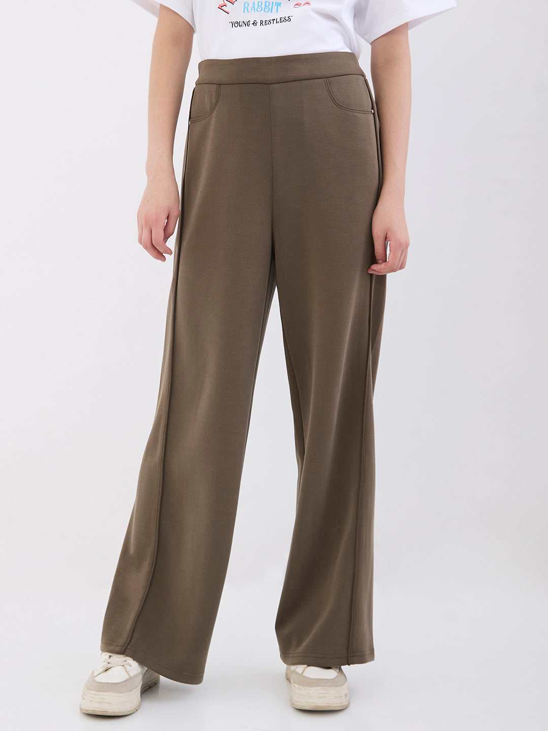 Spykar Ladies Western Pajama Wktp2Be022 Olive Green