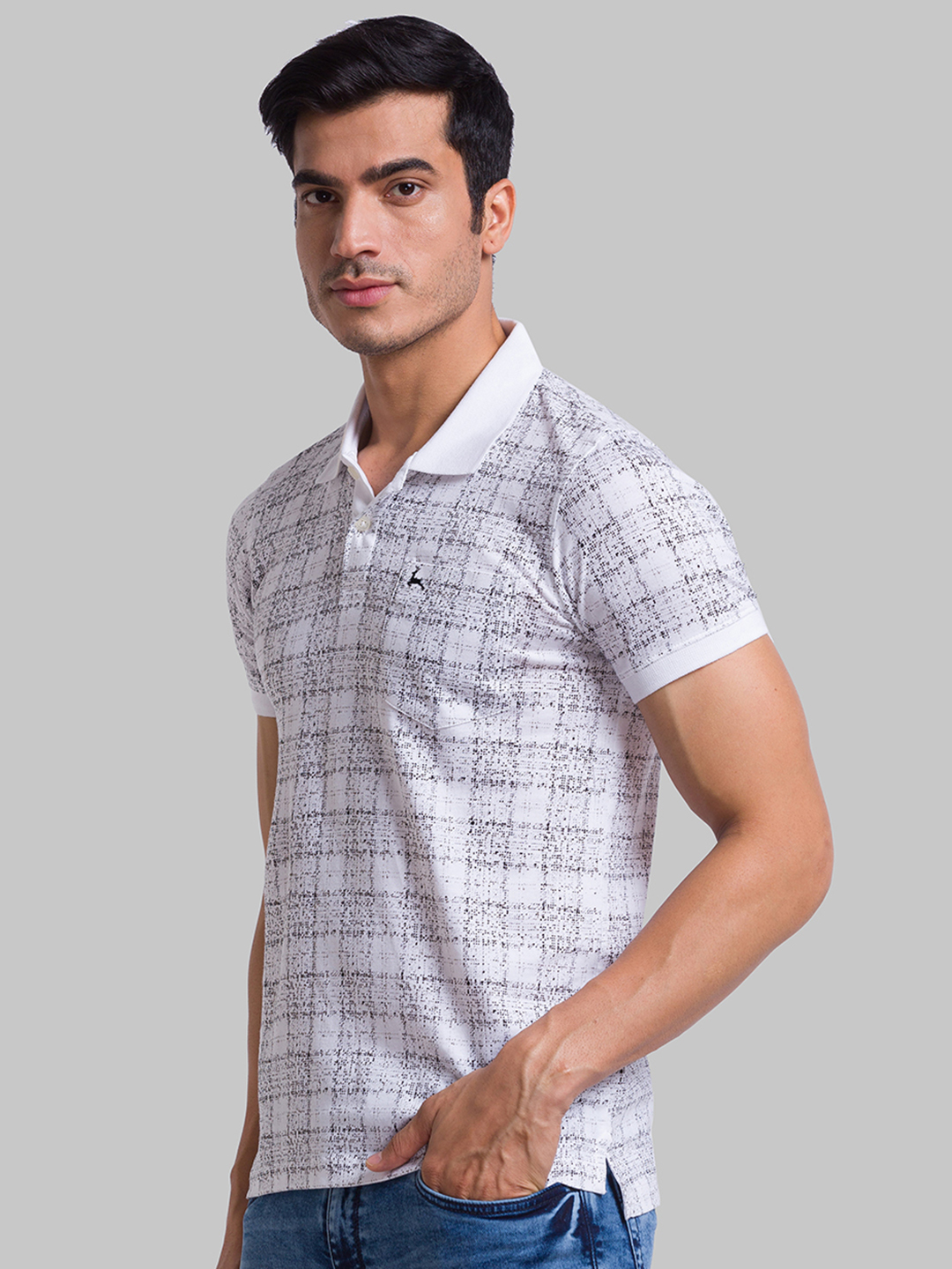 Parx Regular Fit White T-Shirts For Men