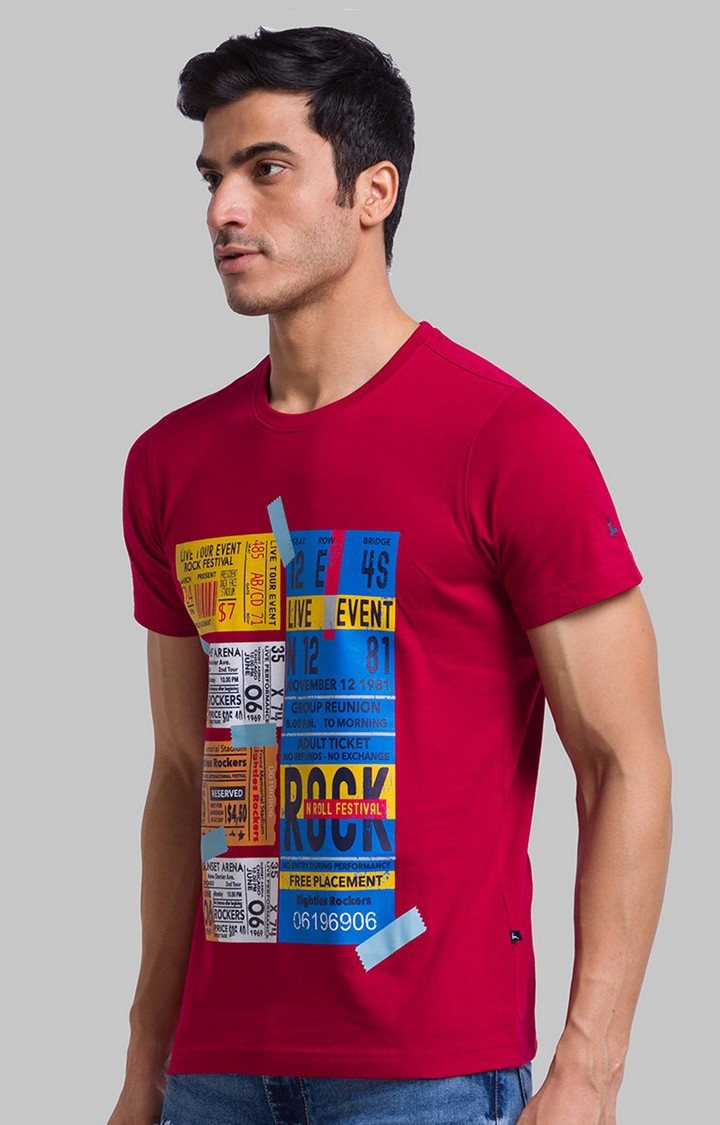 PARX | PARX Regular Fit Red T-Shirt For Men 3