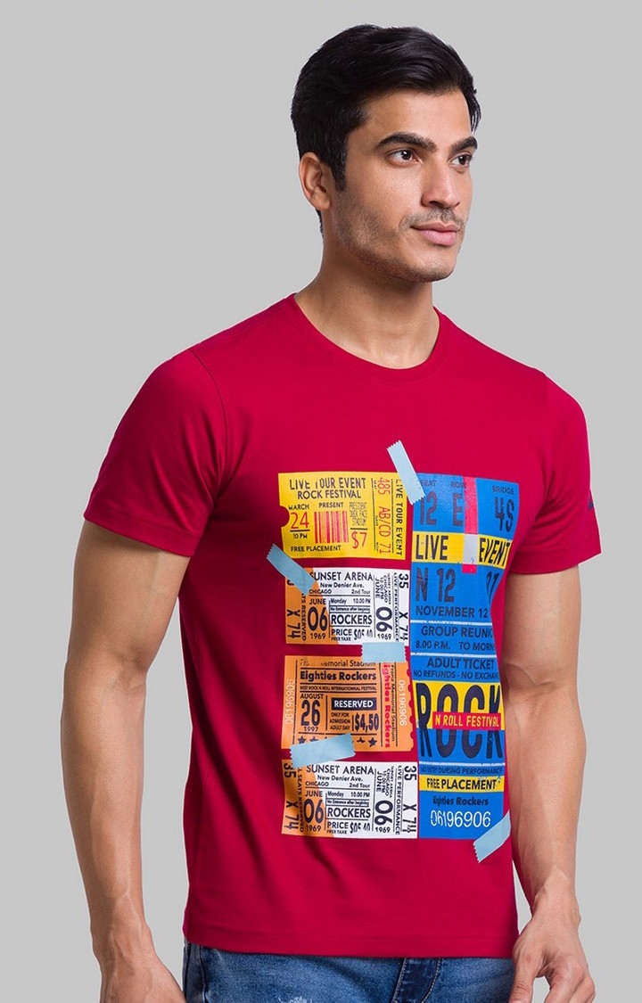 PARX | PARX Regular Fit Red T-Shirt For Men 2
