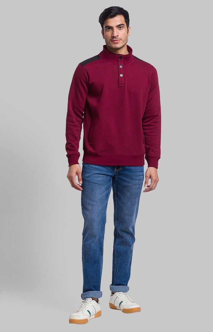 PARX | PARX Regular Fit Red SweatShirt For Men 1