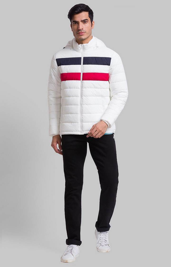 PARX Regular Fit White Activewear Jackets For Men PARX