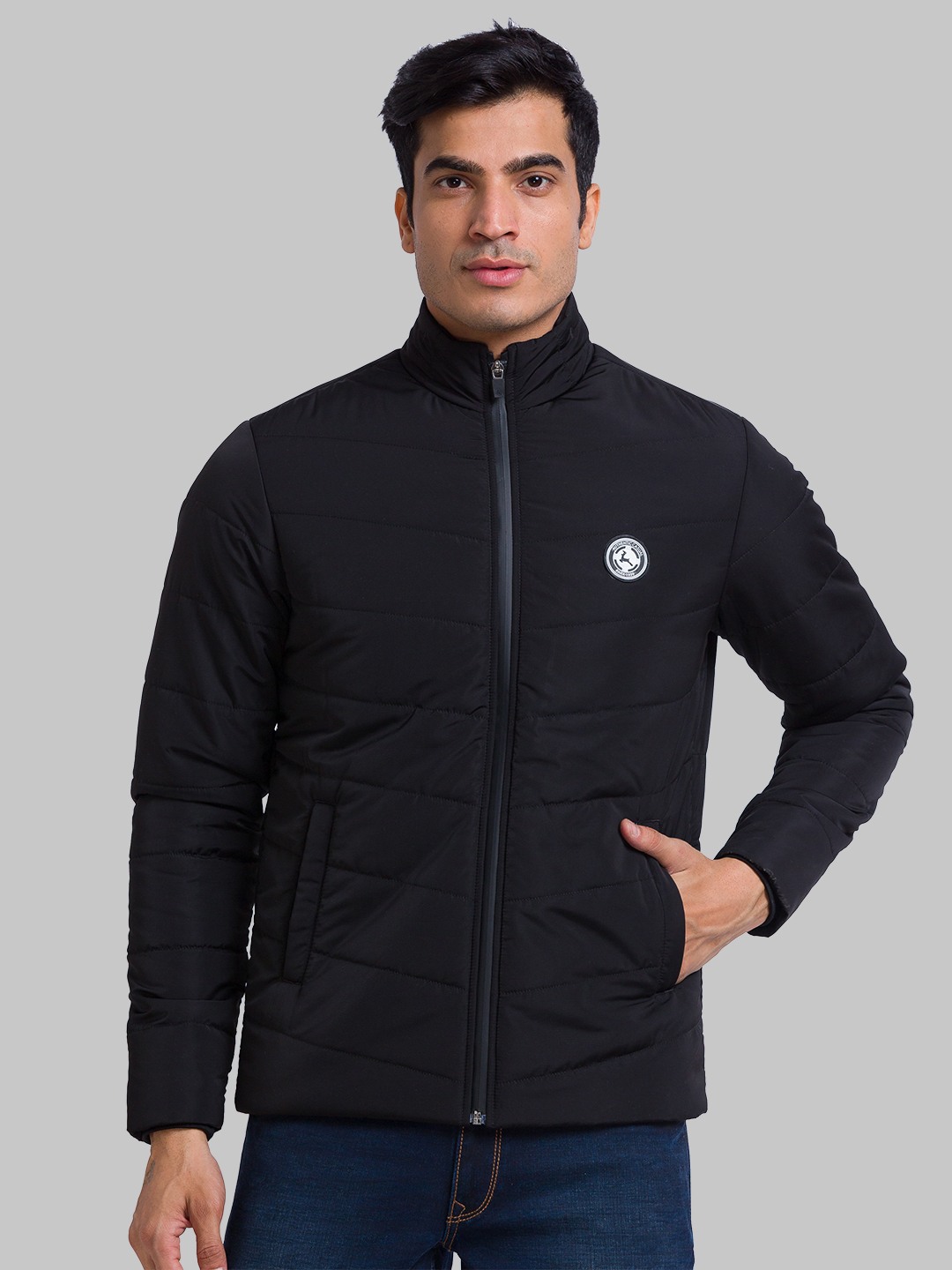 Parx Black Jacket For Men