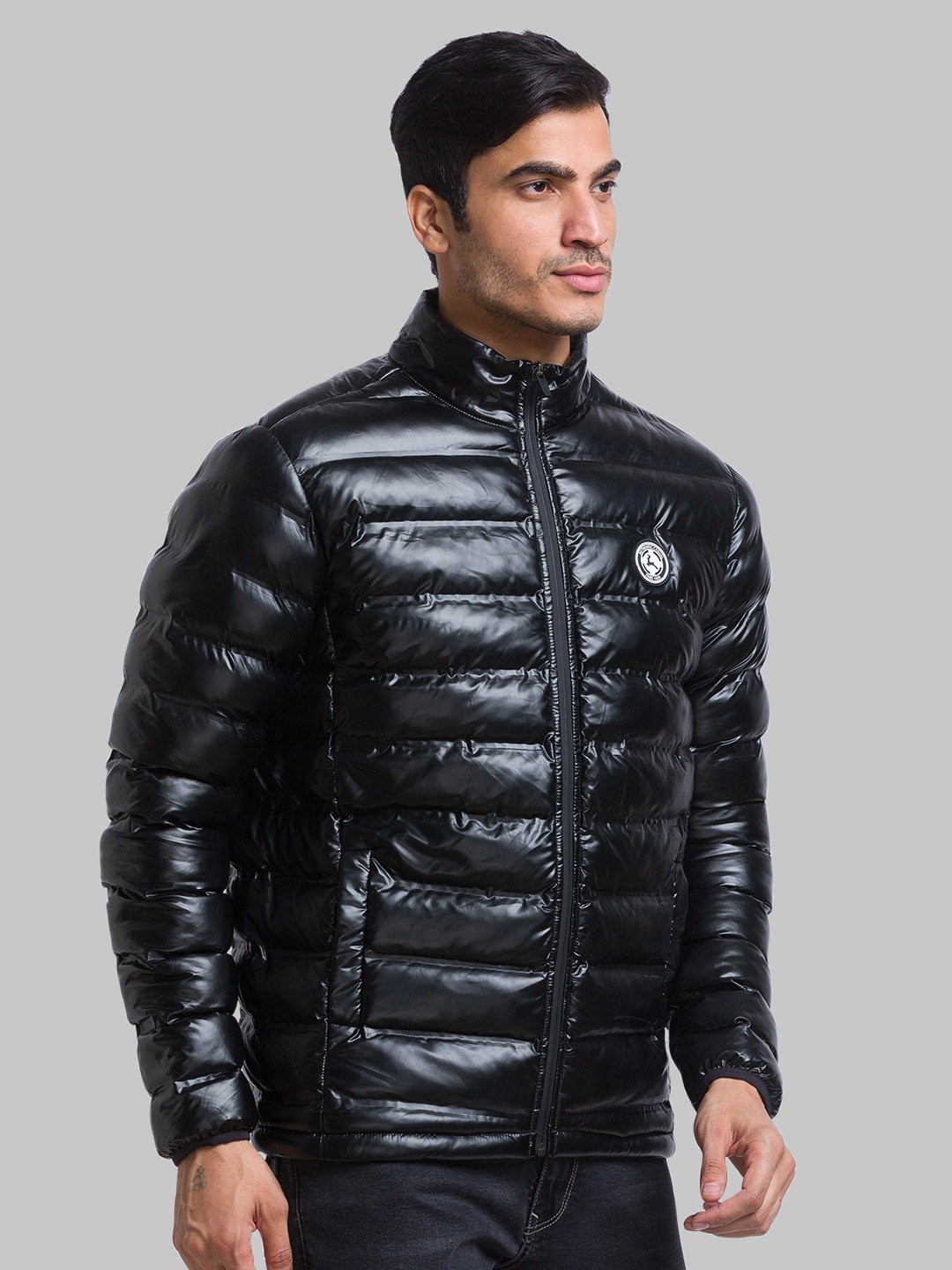 Parx Regular Fit Black Activewear Jacket For Men