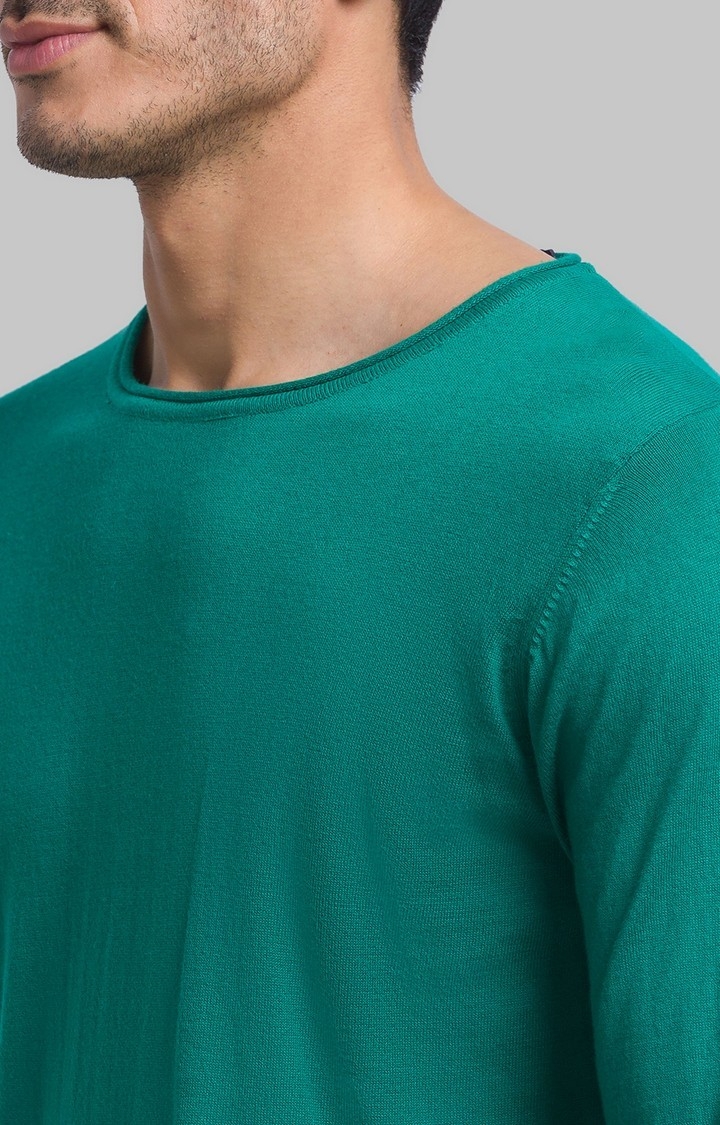PARX | PARX Regular Fit Green Sweater For Men 5