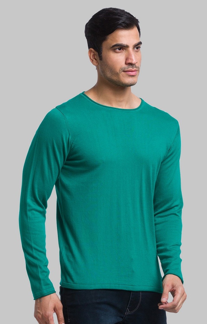 PARX | PARX Regular Fit Green Sweater For Men 2