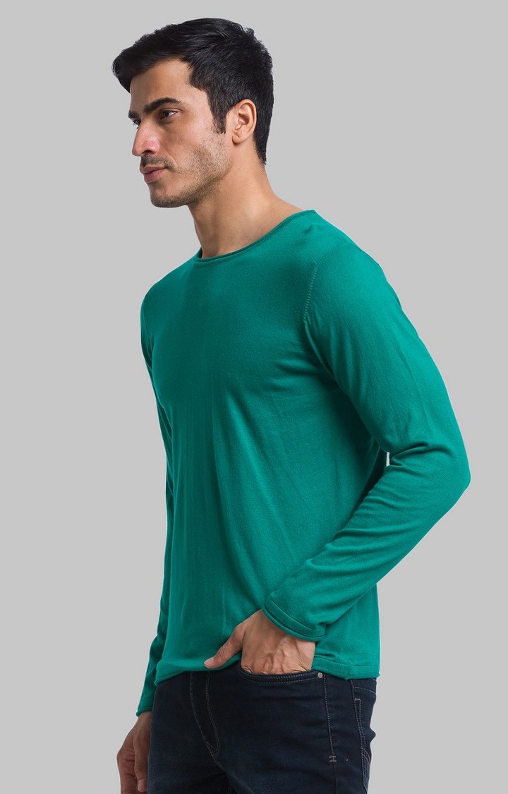 PARX | PARX Regular Fit Green Sweater For Men 3