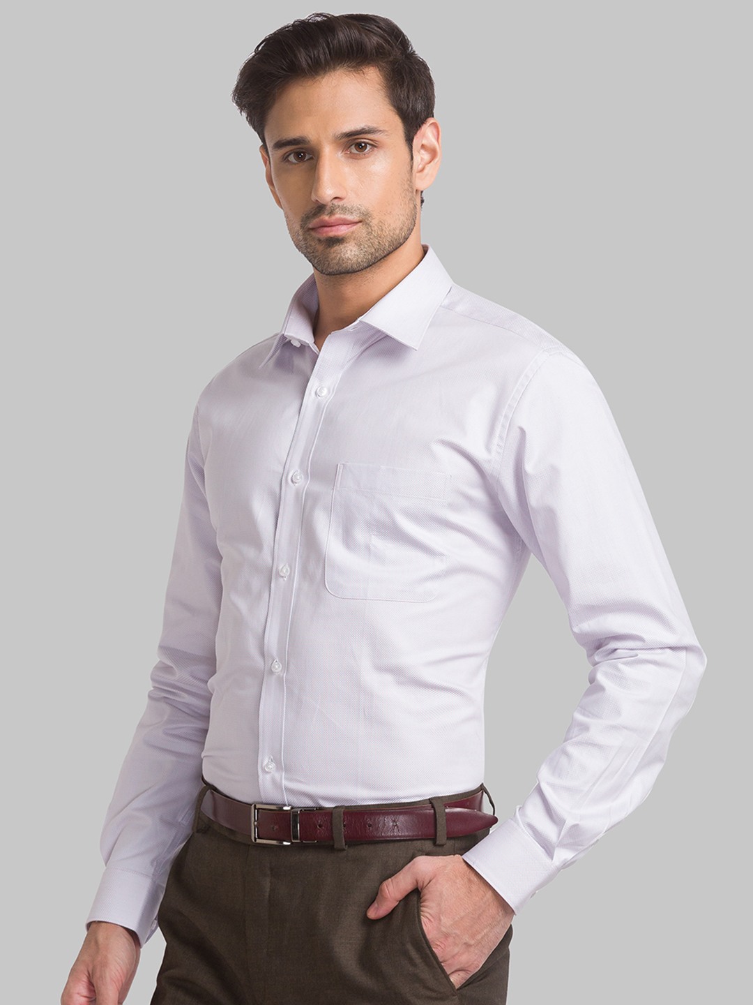 Raymond Slim Light Red Formal Shirt For Men