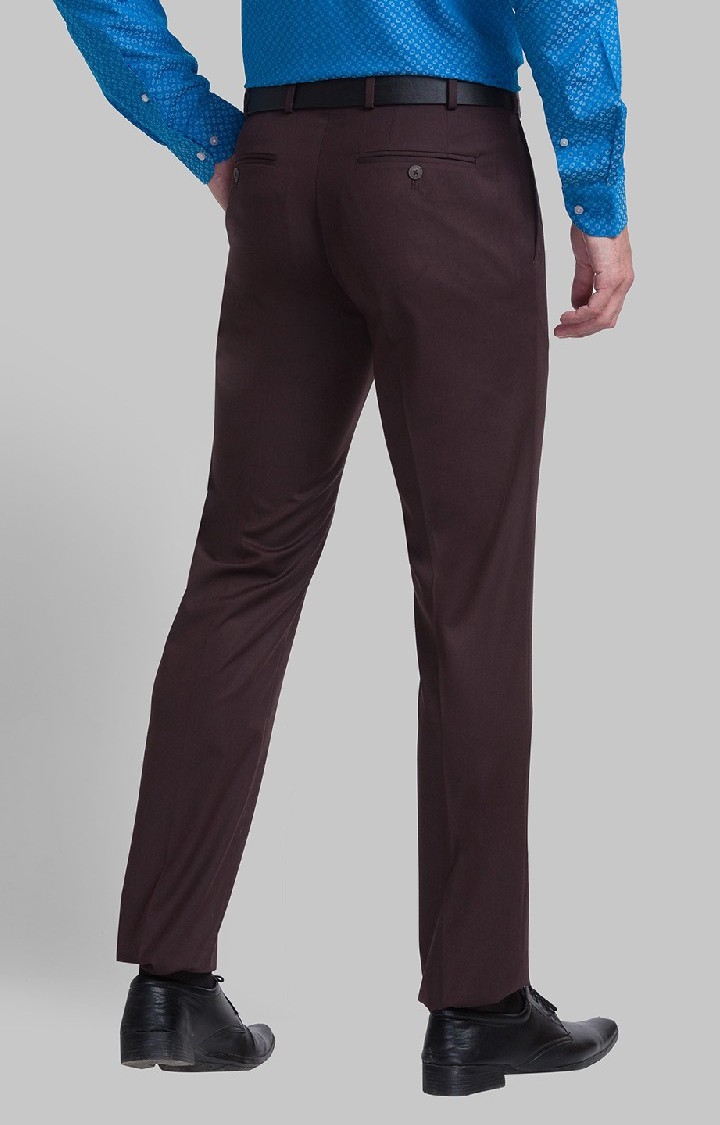 Raymond | Raymond Contemporary Fit Brown Formal Trouser For Men 4