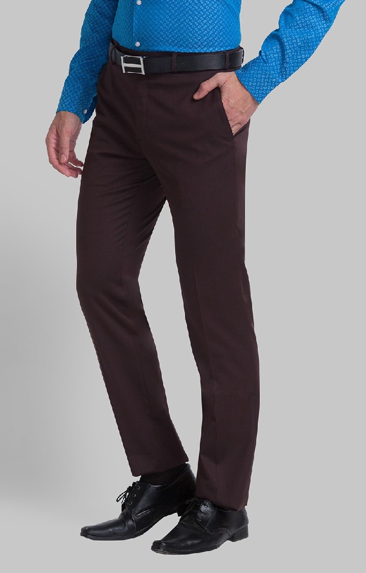 Raymond | Raymond Contemporary Fit Brown Formal Trouser For Men 3