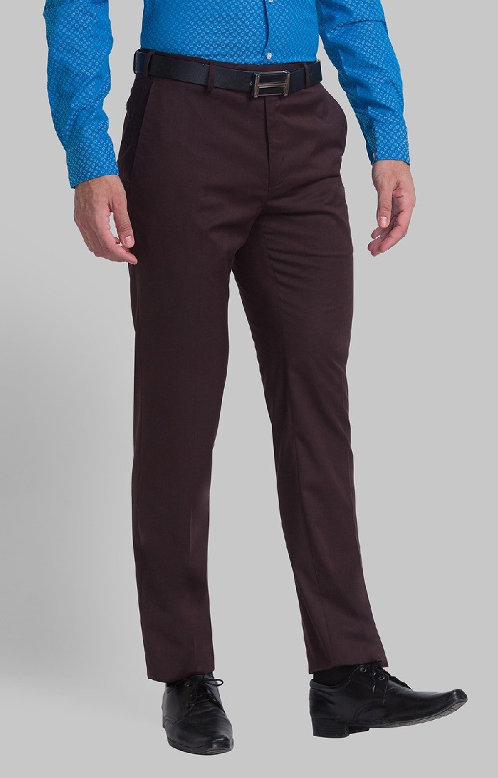 Raymond | Raymond Contemporary Fit Brown Formal Trouser For Men 2