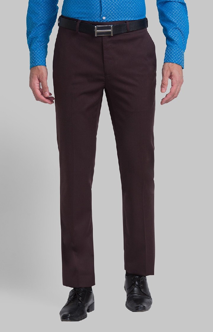 Raymond | Raymond Contemporary Fit Brown Formal Trouser For Men 0