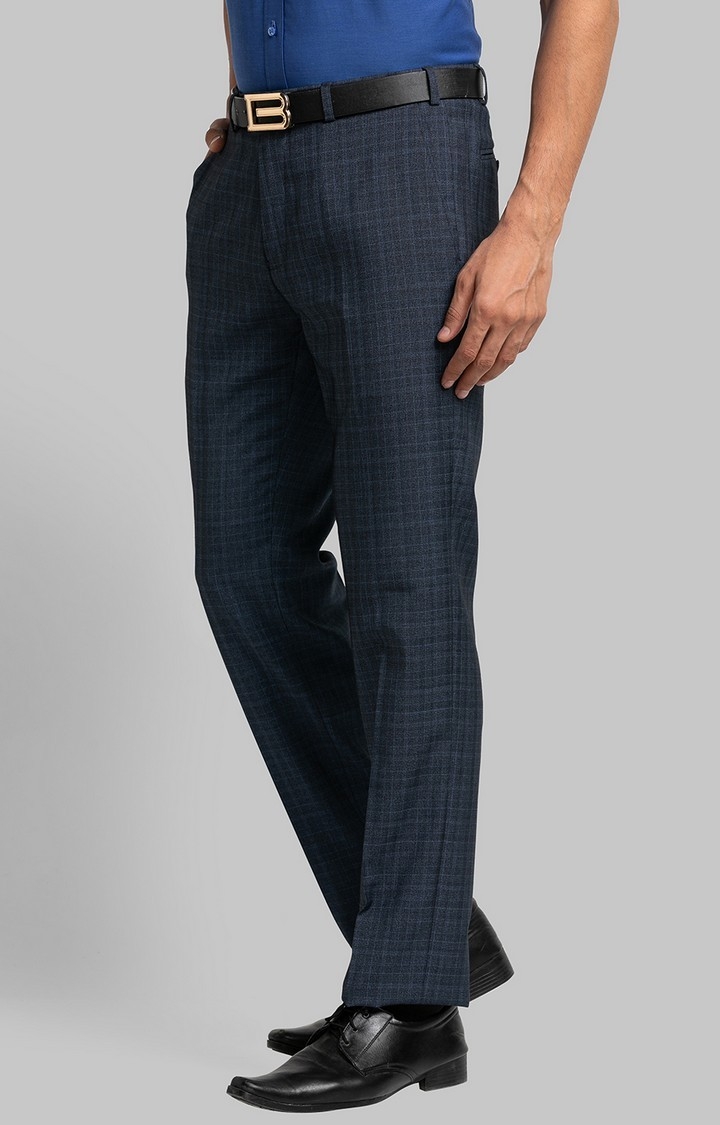 Raymond | Raymond Slim Fit Blue Formal Trouser For Men 3