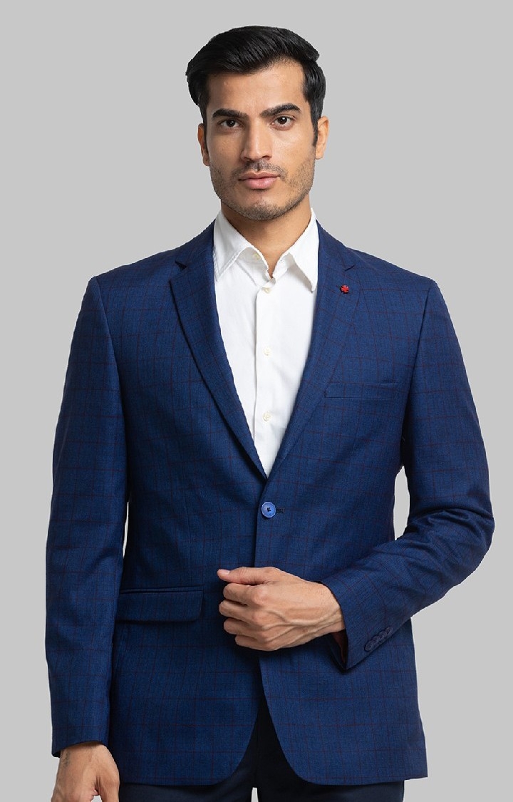 Raymond | Raymond Contemporary Fit Blue Blazer For Men 0